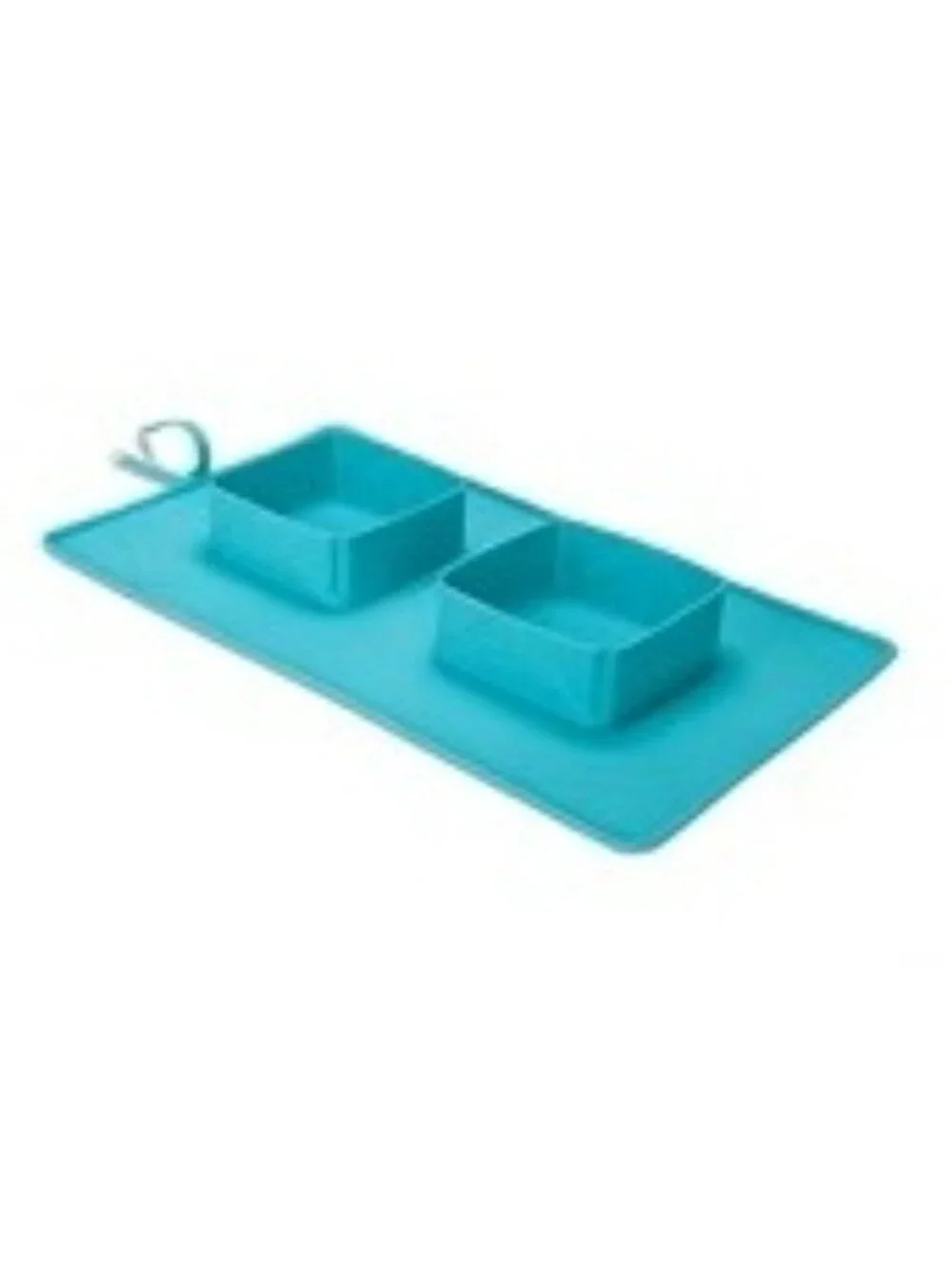 FRISCO Portable Travel Rollup Silicone Double Bowl and Mat Pet Feeder  **NEW**